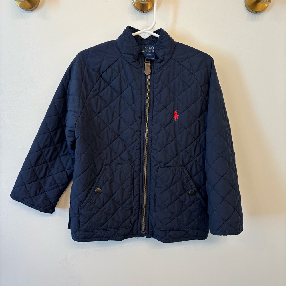 Toddler boy 4T Polo by Ralph Lauren Navy Quilted Puffer Jacket Lightweight Coat